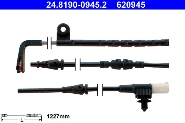 Výstražná kontrolka, opotrebenie brzdových doštičiek ATE 24.8190-0945.2