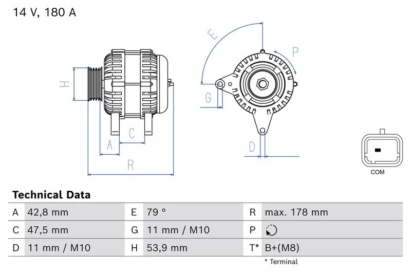 Alternator BOSCH 0 986 086 790
