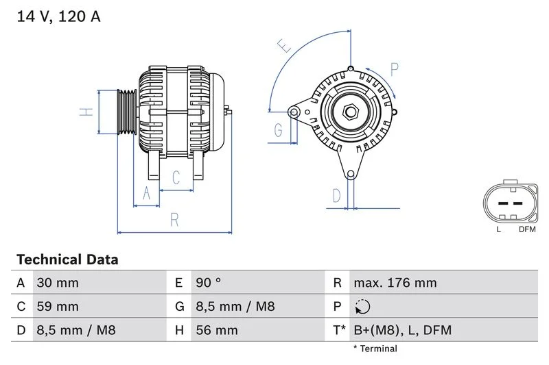 Alternátor BOSCH 0 986 042 830