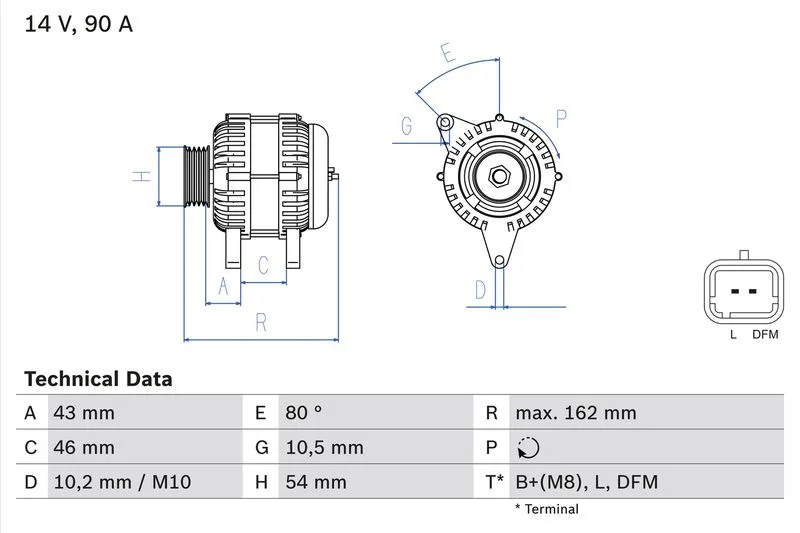 Alternátor BOSCH 0 986 049 700