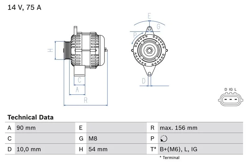 Alternátor BOSCH 0 986 081 950