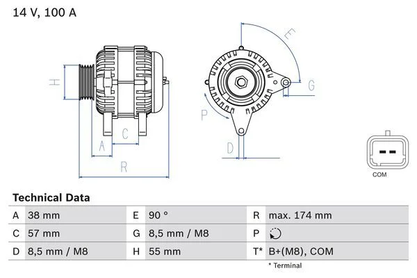 Alternátor BOSCH 0 986 083 200