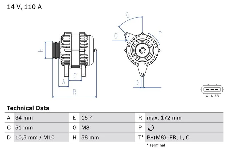 Alternator BOSCH 0 986 083 520
