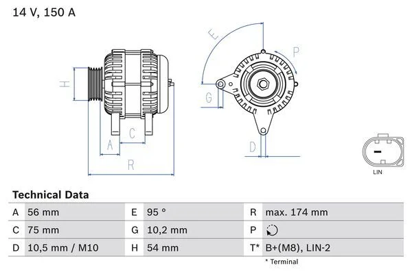 Alternátor BOSCH 0 986 083 700
