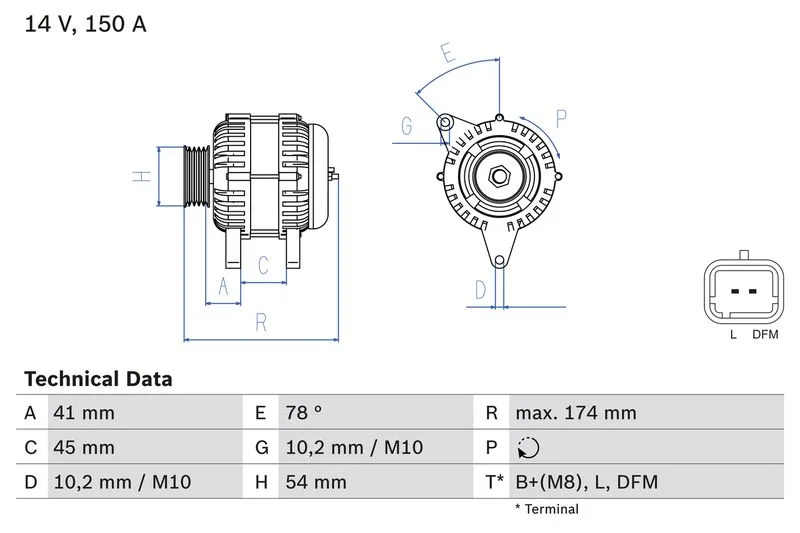Alternátor BOSCH 0 986 083 890