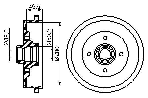 Brake Drum BOSCH 0 986 477 041