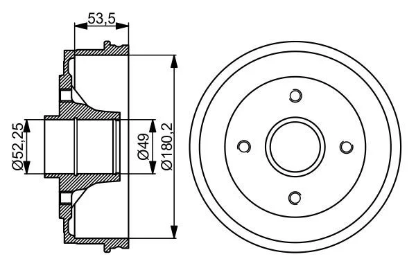 Brake Drum BOSCH 0 986 477 061