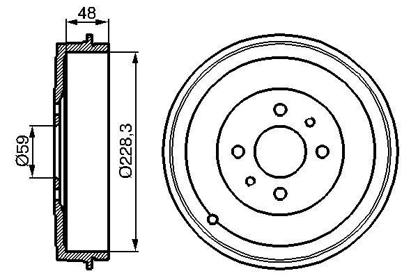 Brake Drum BOSCH 0986477088