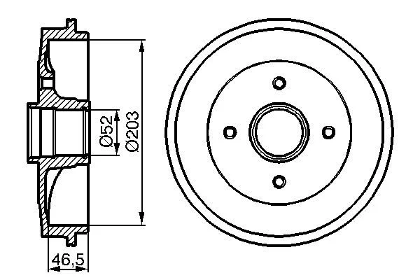 Brake Drum BOSCH 0 986 477 124