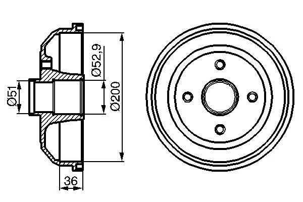 Brake Drum BOSCH 0 986 477 134