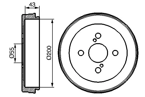 Brake Drum BOSCH 0986477138