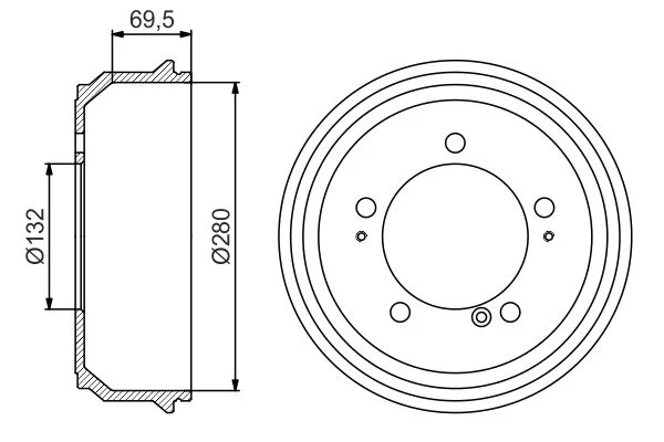 Brake Drum BOSCH 0 986 477 169