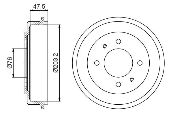 Brake Drum BOSCH 0 986 477 180
