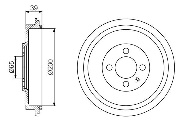 Brake Drum BOSCH 0 986 477 194