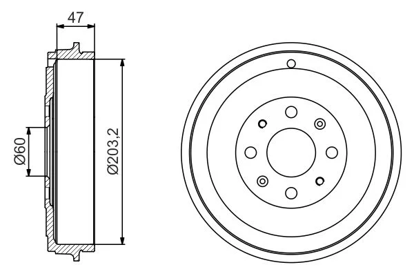 Brake Drum BOSCH 0986477207