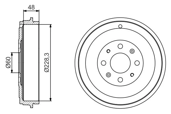 Brake Drum BOSCH 0986477208