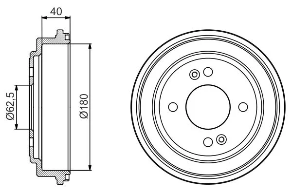 Brake Drum BOSCH 0 986 477 216