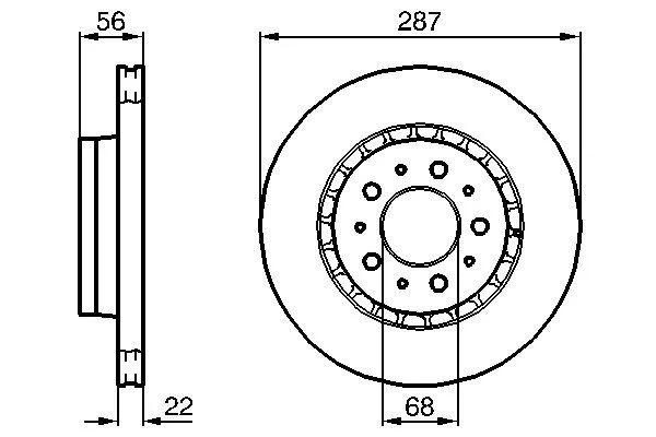 Brake Disc BOSCH 0986478388