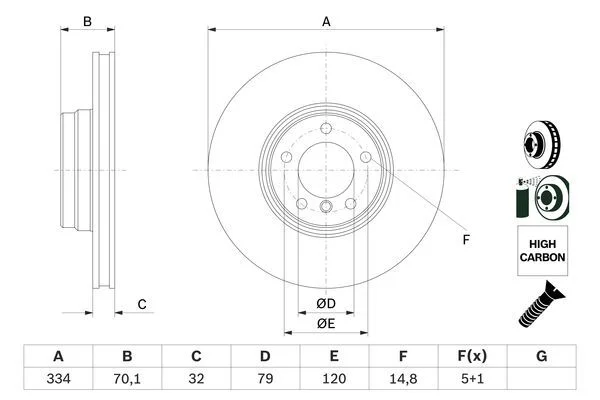 Brake Disc BOSCH 0 986 478 623
