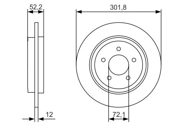 Brake Disc BOSCH 0 986 479 A53