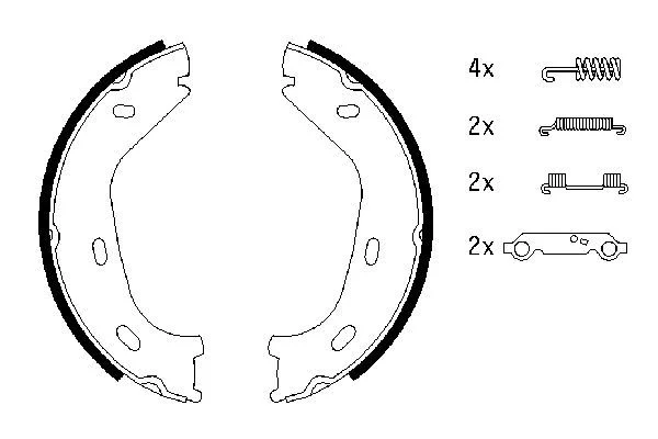Brake Shoe Set, parking brake BOSCH 0986487542