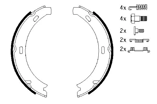 Brake Shoe Set, parking brake BOSCH 0 986 487 584