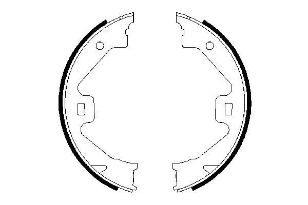 Brake Shoe Set, parking brake BOSCH 0 986 487 650