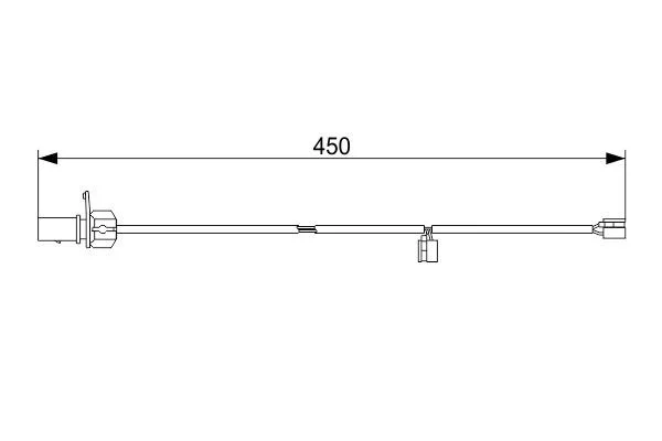 Warning Contact, brake pad wear BOSCH 1 987 473 583