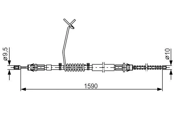 Cable Pull, parking brake BOSCH 1 987 477 175