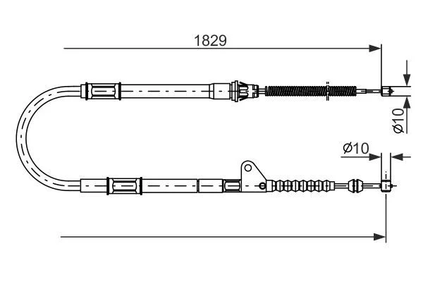 Cable Pull, parking brake BOSCH 1 987 477 545