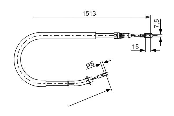 Trosas, stovėjimo stabdys BOSCH 1987477852