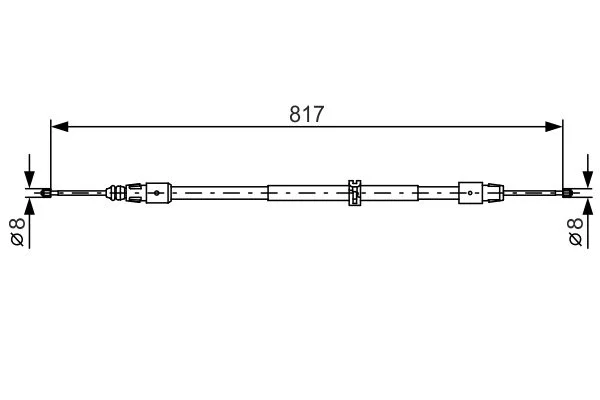 Trosas, stovėjimo stabdys BOSCH 1 987 482 024