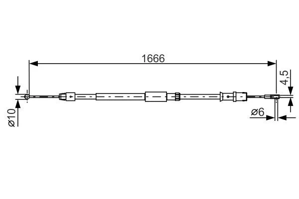 Trosas, stovėjimo stabdys BOSCH 1 987 482 032