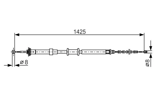 Cable Pull, parking brake BOSCH 1 987 482 200