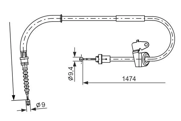 Cable Pull, parking brake BOSCH 1 987 482 229
