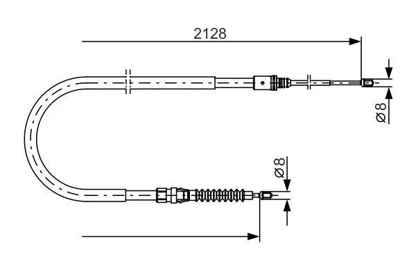Cable Pull, parking brake BOSCH 1 987 482 324