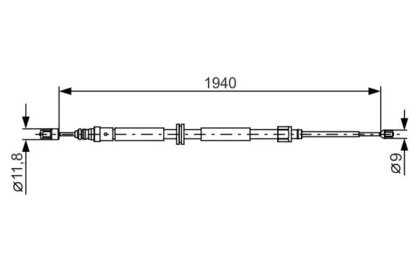 Cable Pull, parking brake BOSCH 1 987 482 325