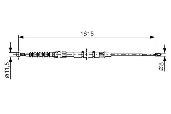 Cable Pull, parking brake BOSCH 1 987 482 328