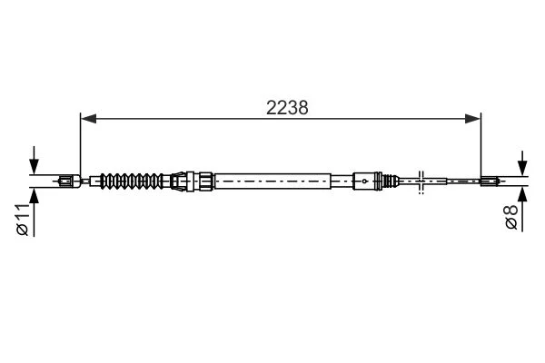 Trosas, stovėjimo stabdys BOSCH 1 987 482 373
