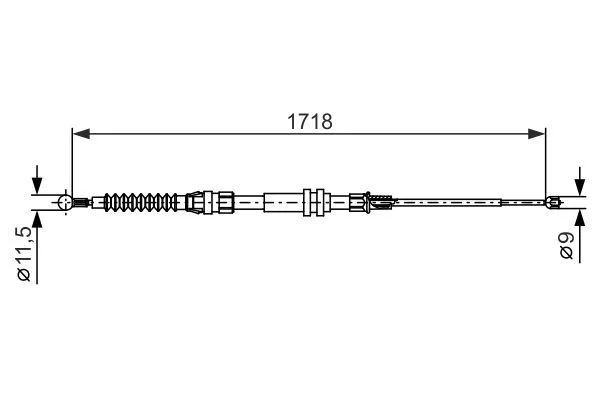 Trosas, stovėjimo stabdys BOSCH 1 987 482 378