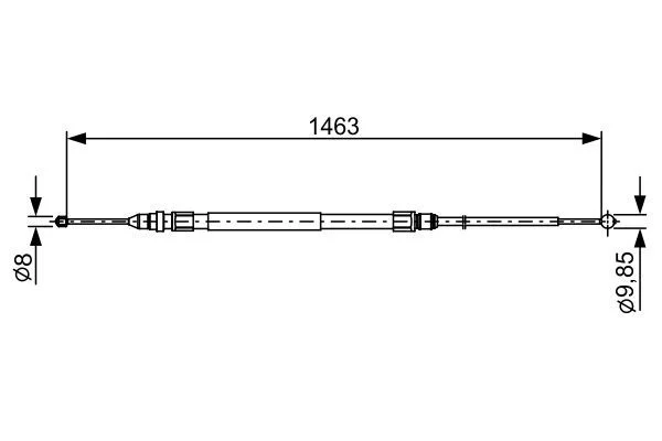 Trosas, stovėjimo stabdys BOSCH 1 987 482 492