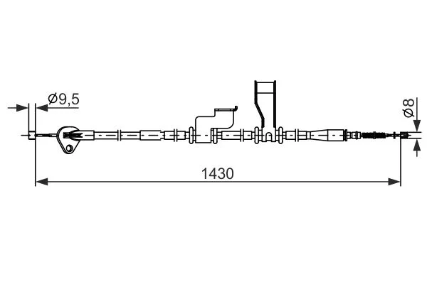 Cable Pull, parking brake BOSCH 1 987 482 835