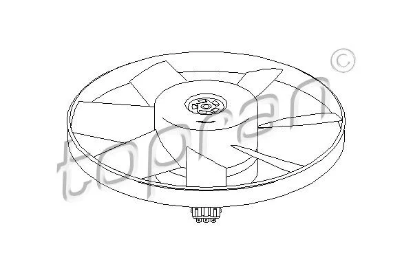 Fan, engine cooling TOPRAN 107 716