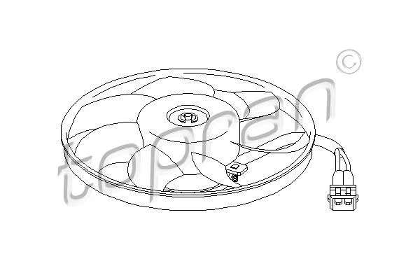 Ventilátor, chladenie motora TOPRAN 111 438