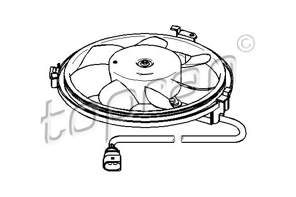 Ventilátor, chladenie motora TOPRAN 111 439