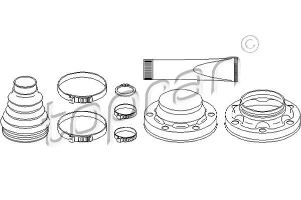 Bellow Kit, drive shaft TOPRAN 111 671