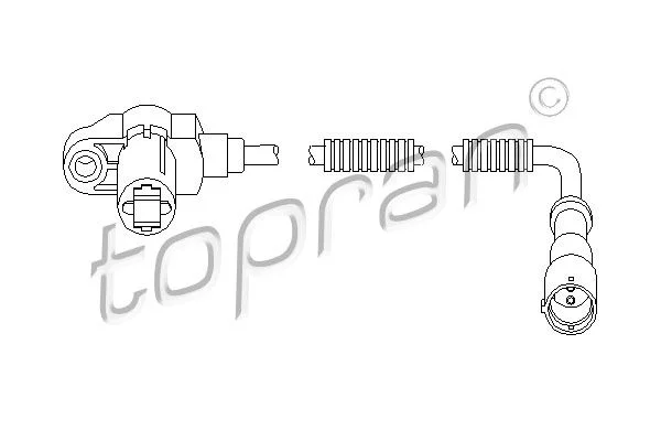 Sensor, wheel speed TOPRAN 207 448