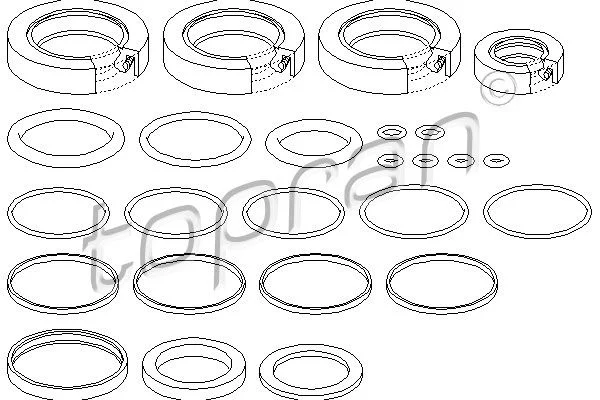 Gasket Set, steering gear TOPRAN 501 449