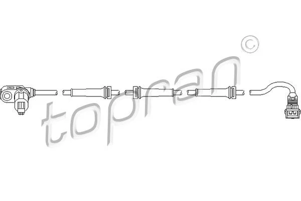 Sensor, wheel speed TOPRAN 721 607