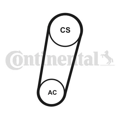 Sada klinových rebrovaných pásov CONTINENTAL CTAM 5PK705 ELAST T1